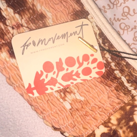 Free People Movemet Resin Obsidian Tie-Front Paisley One-Piece Swimsuit - Picture 6 of 9